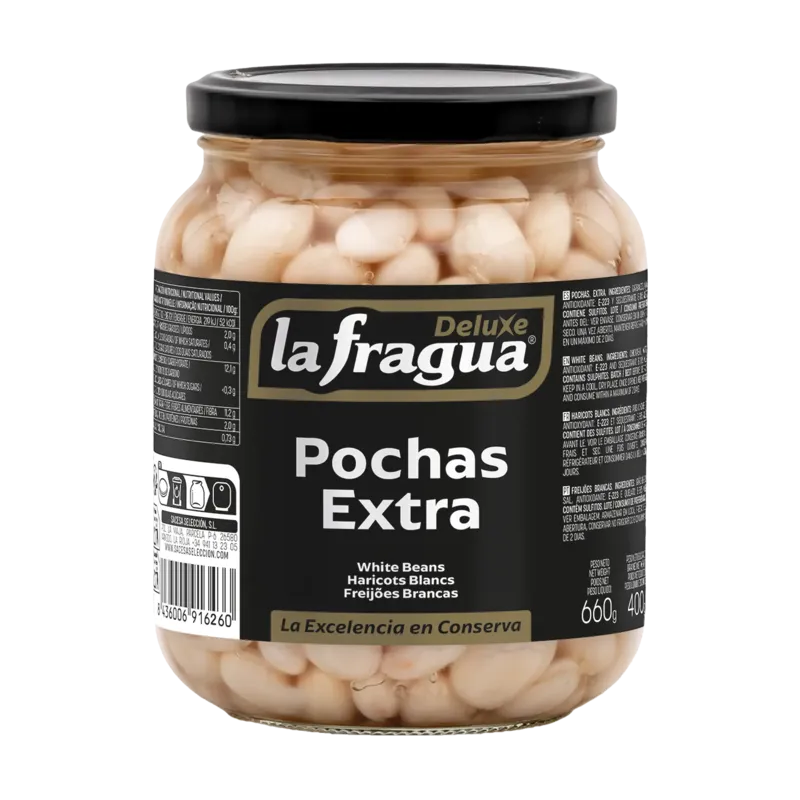 Pochas Extra Tarro-720 POT Variedad: Redonda Manteca · 6 unidades · La Fragua