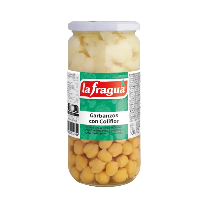 Garbanzos con Coliflor Tarro-720 · 12 unidades · La Fragua