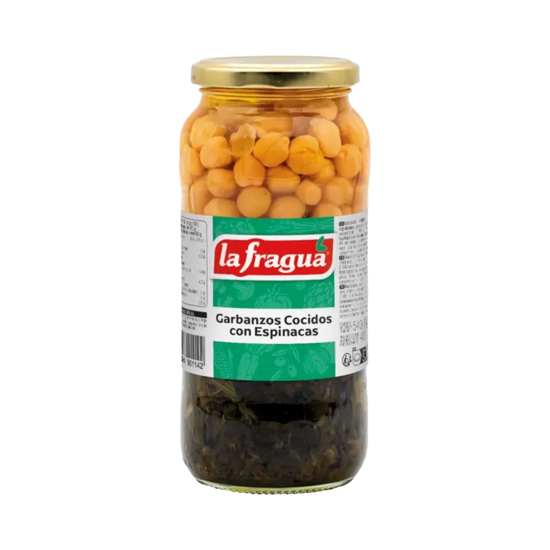 Garbanzos con Espinacas Tarro-580 · 12 unidades · La Fragua