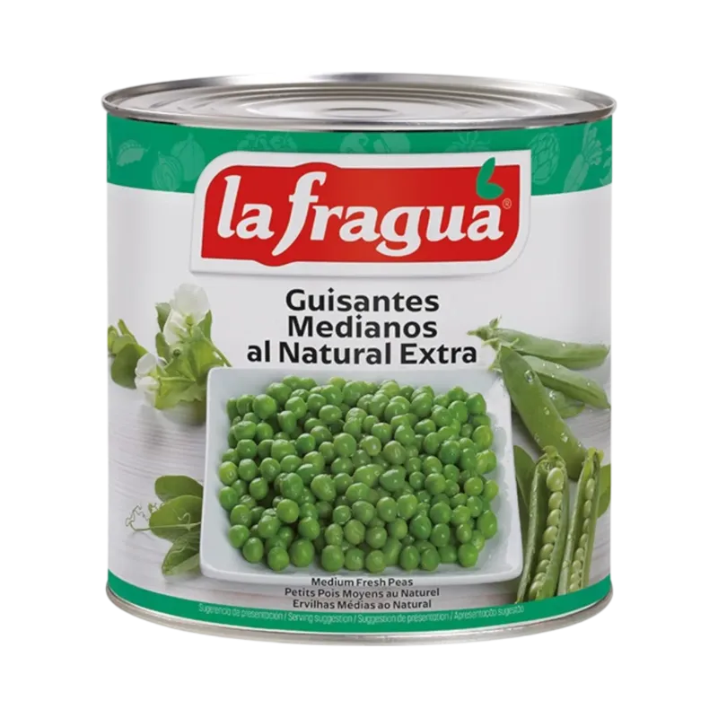 Guisantes Medianos al Natural Extra Lata 3 kg · 6 unidades · La Fragua