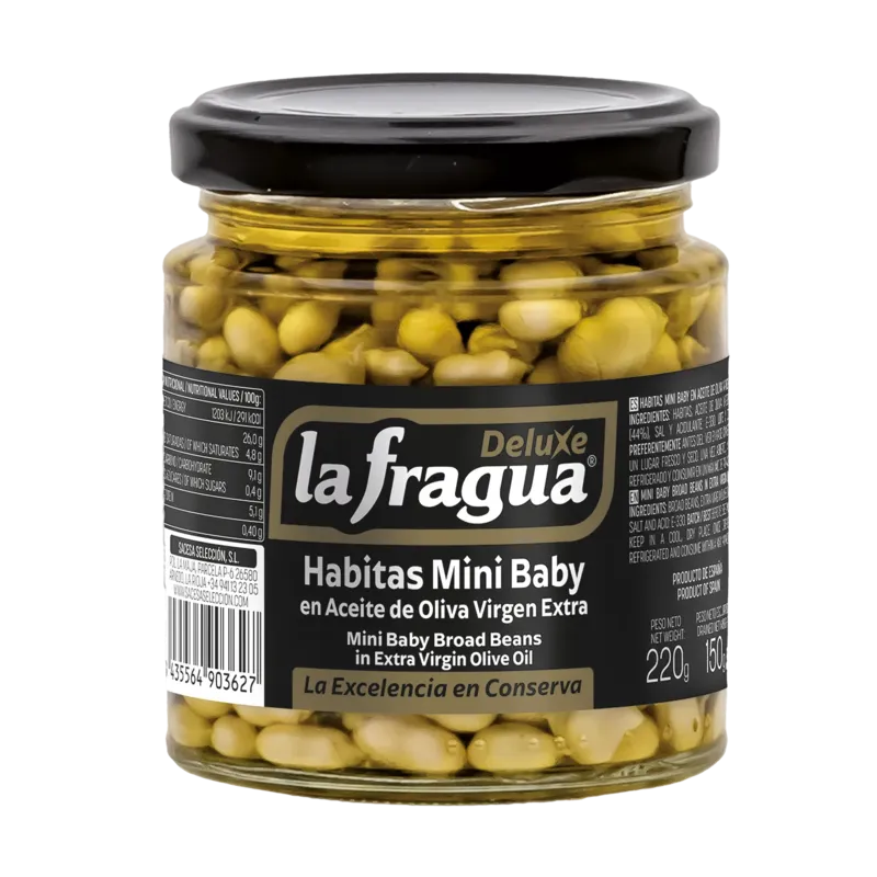 Habitas Mini Baby en Aceite de OVE Tarro-250 Calibre: < 12 mm · 12 unidades · La Fragua