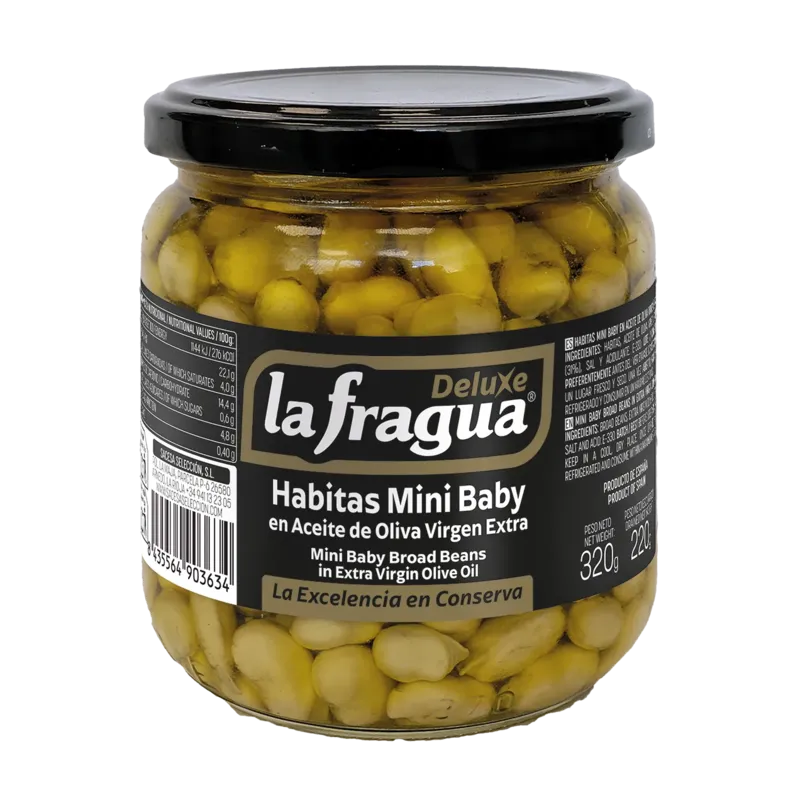 Habitas Mini Baby en Aceite de OVE Tarro-370 Calibre: < 12 mm · 12 unidades · La Fragua