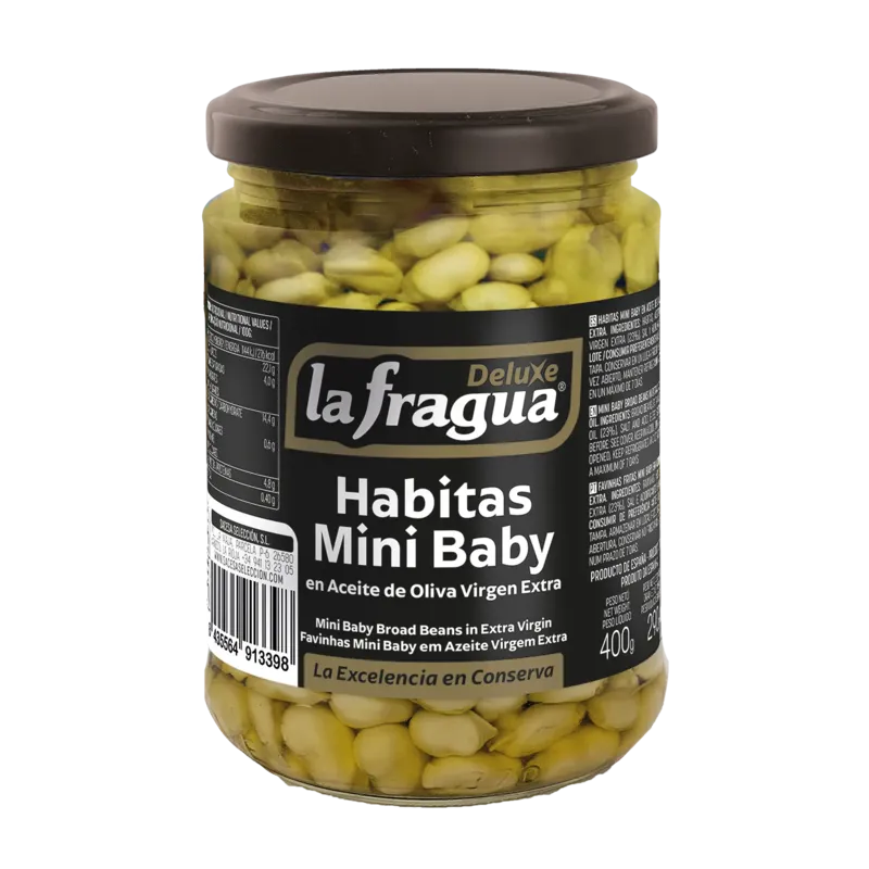 Habitas Mini Baby en Aceite de OVE Tarro-445 Calibre: < 12 mm · 12 unidades · La Fragua