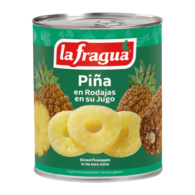 Piña en su Jugo Rodajas 8-10 Lata 1 kg F.A. · 12 unidades · La Fragua