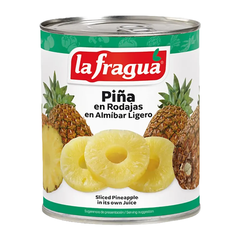 Piña en Almíbar Ligero Rodajas 8 Lata 1 kg F.A. · 12 unidades · La Fragua