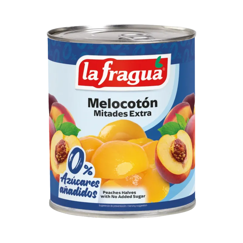 Melocotón SIN Azúcar Añadido Mitades 6-10 Extra 1 kg F.A. · 12 unidades · La Fragua