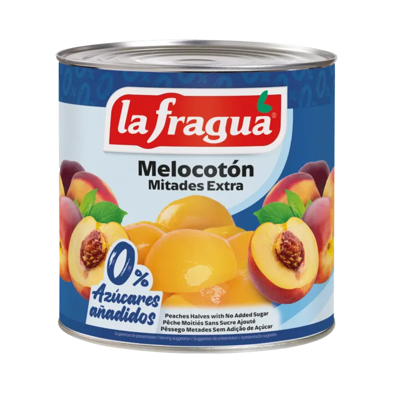 Melocotón SIN Azúcar Añadido Mitades 25-40 Extra 3 kg · 6 unidades · La Fragua