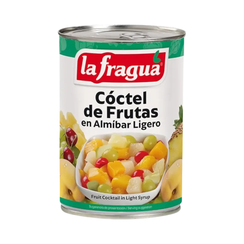 Cóctel 5 Frutas en Almíbar Ligero I Lata 1/2 kg F.A. · 12 unidades · La Fragua