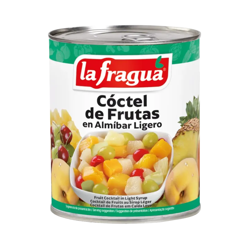 Cóctel 5 Frutas en Almíbar Ligero I Lata 1 kg · 12 unidades · La Fragua