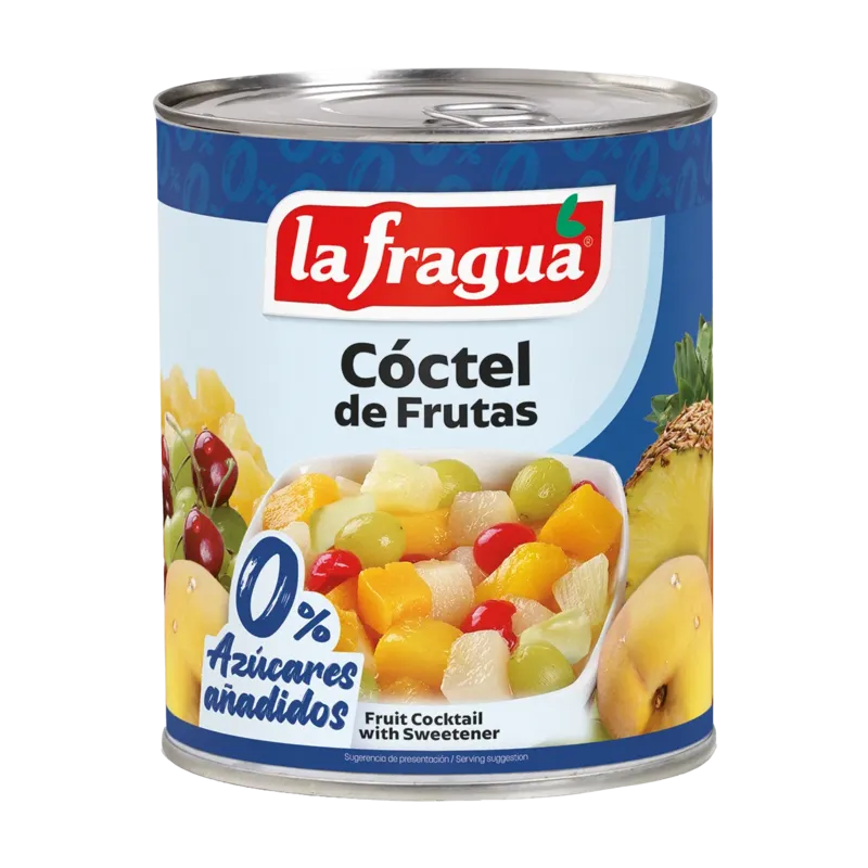 Cóctel 5 Frutas SIN Azúcar Añadido I Lata 1 kg F.A. - Apilable · 12 unidades · La Fragua