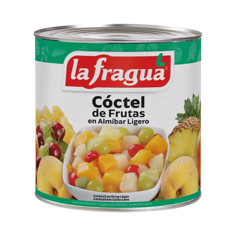 Cóctel 5 Frutas en Almíbar Ligero I Lata 3 kg · 6 unidades · La Fragua