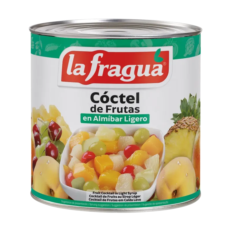 Cóctel 5 Frutas en Almíbar Ligero I Lata 3 kg · 6 unidades · La Fragua