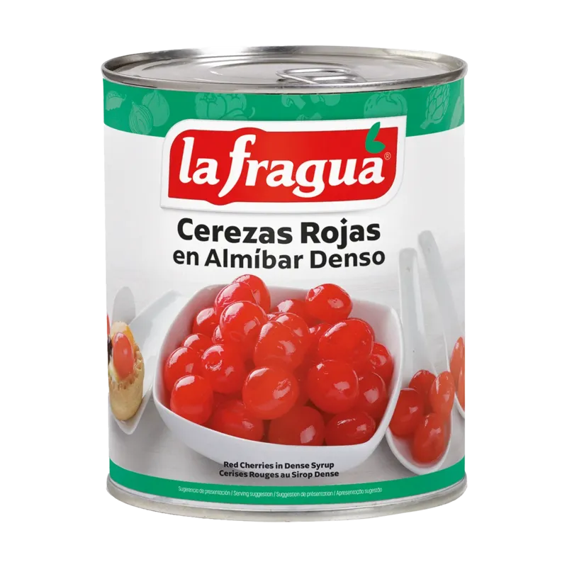 Cerezas Rojas en Almíbar Denso I Lata 1 kg F.A. (30-32 ºBrix) · 12 unidades · La Fragua