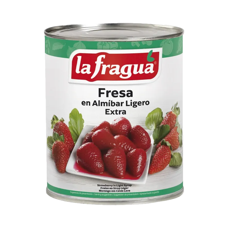 Fresa en Almíbar Ligero Extra Lata 1 kg · 12 unidades · La Fragua