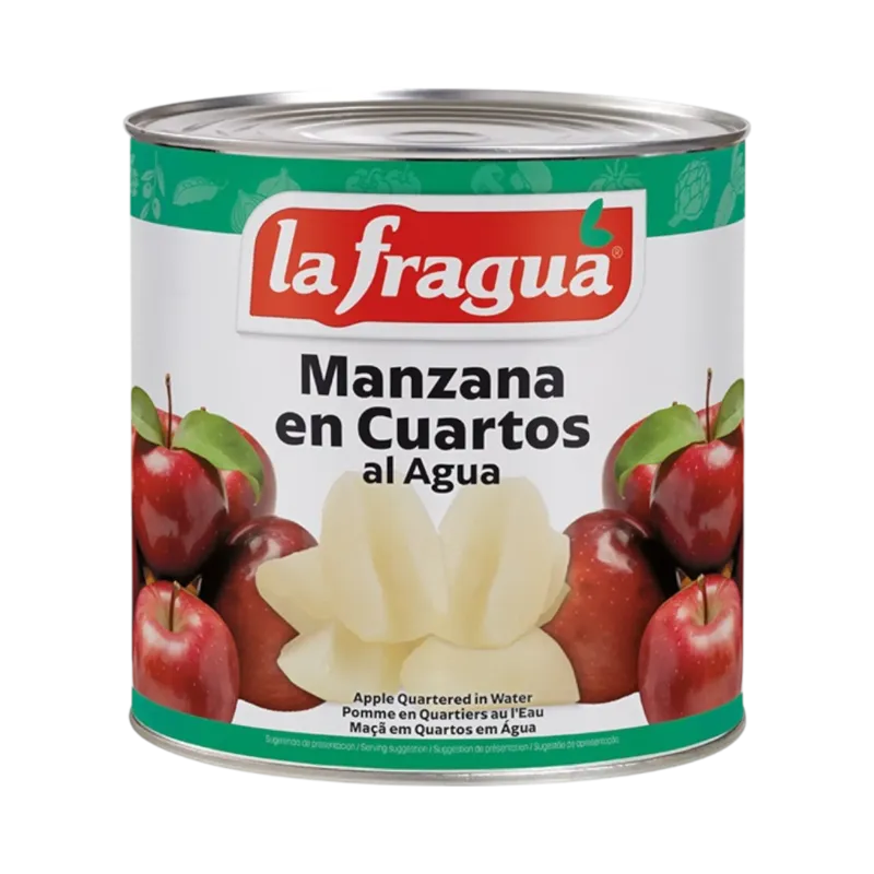 Manzana al Agua Cuarteada Lata 3 kg · 6 unidades · La Fragua