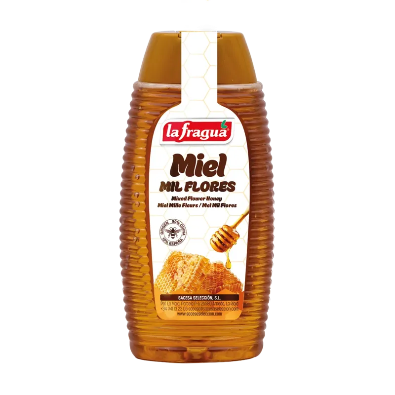 Miel Mil Flores PET 350 g (Antigoteo) · 15 unidades · La Fragua