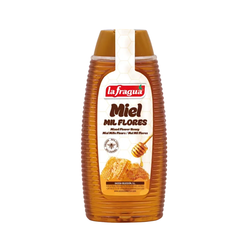 Miel Mil Flores PET 500 g (Antigoteo) · 12 unidades · La Fragua