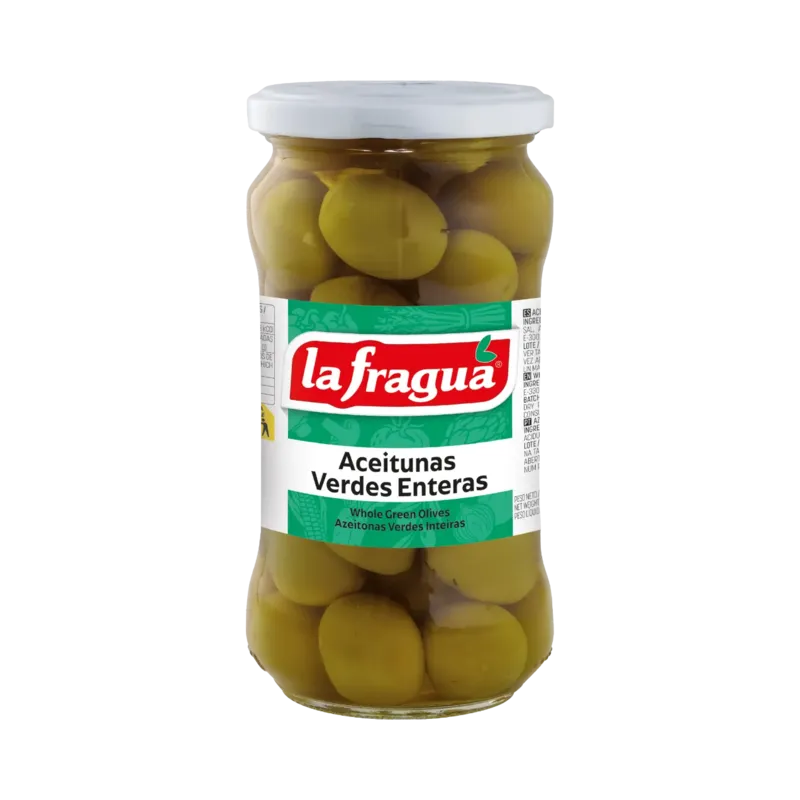 Aceitunas Verdes Enteras 201/220 I Tarro-370 Variedad: Manzanilla · 12 unidades · La Fragua