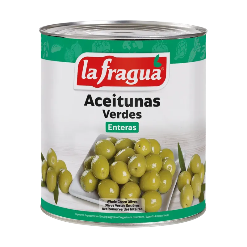 Aceitunas Verdes Enteras 280/320 I Lata 3 kg (A10) · 6 unidades · La Fragua