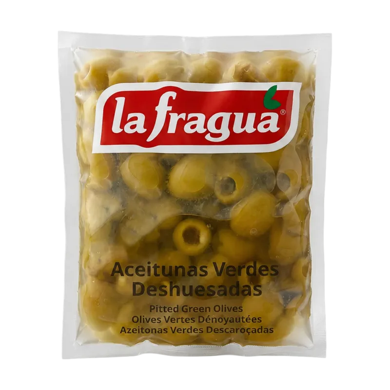 Aceitunas Verdes Deshuesadas 340/380 I Bolsa 200 g Variedad: Manzanilla · 48 unidades · La Fragua
