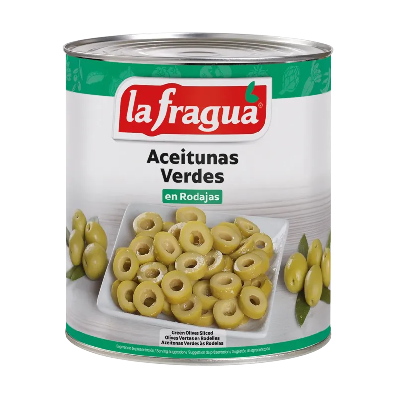 Aceitunas Verdes en Rodajas I Lata 3 kg (A10) · 6 unidades · La Fragua