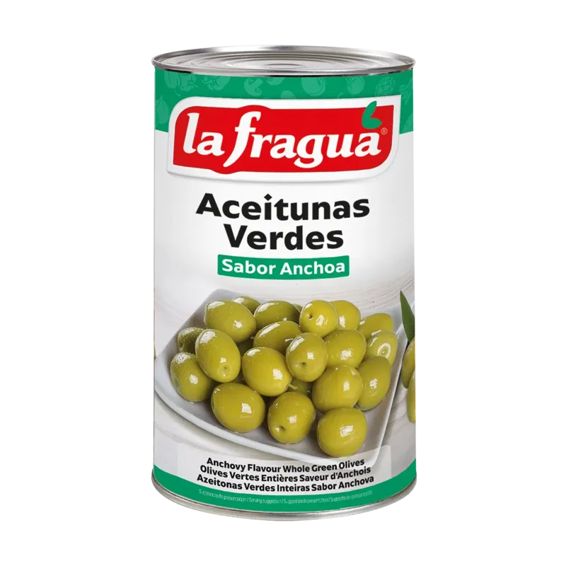 Aceitunas Sabor Anchoa 161/200 I Lata 5 kg Variedad: Manzanilla · 3 unidades · La Fragua