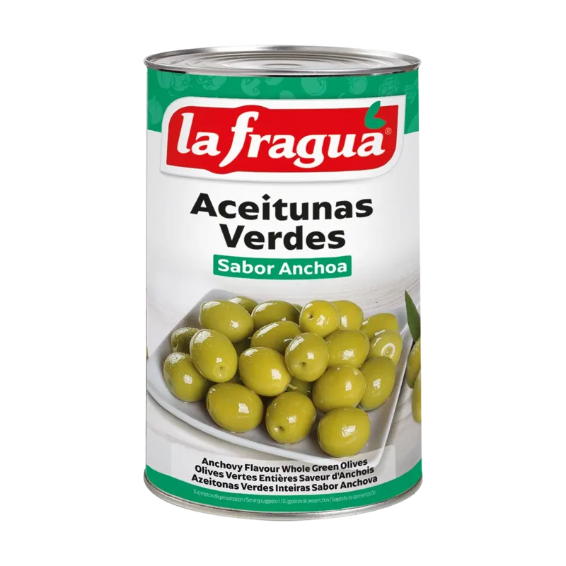 Aceitunas Sabor Anchoa 160/200 I Lata 10 kg Variedad: Manzanilla · 2 unidades · La Fragua