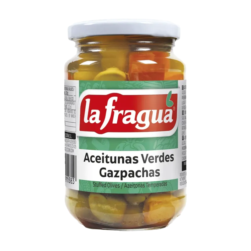 Aceitunas Verdes Gazpachas 280/320 Tarro-370 Variedad: Hojiblanca · 12 unidades · La Fragua