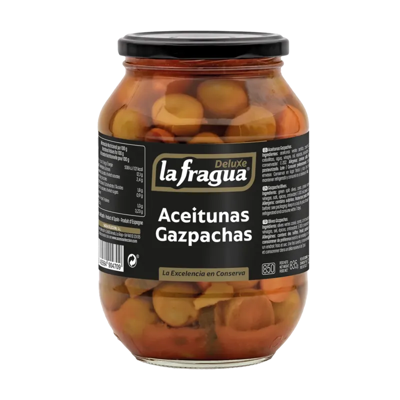 Aceitunas Gazpachas I Tarro-850 · 6 unidades · La Fragua