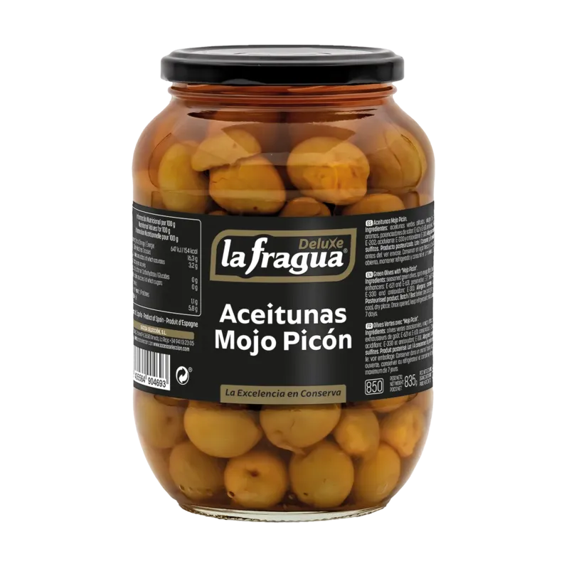 Aceitunas Mojo Picón Tarro-850 · 6 unidades · La Fragua