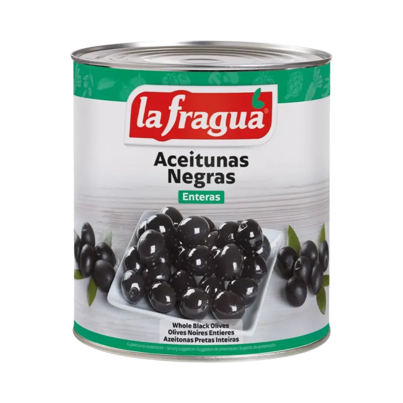 Aceitunas Negras Enteras 340/360 I Lata 3 kg (A10) · 3 unidades · La Fragua
