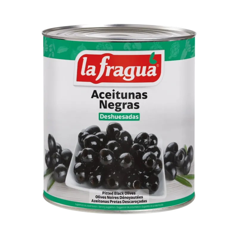 Aceitunas Negras Deshuesadas 340/360 I Lata 3 kg (A10) · 6 unidades · La Fragua