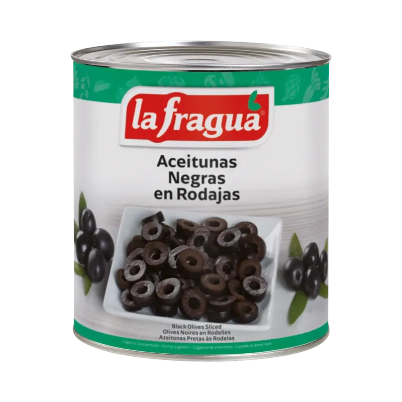 Aceitunas Negras en Rodajas I Lata 3 kg (A10) Variedad: Hojiblanca · 3 unidades · La Fragua