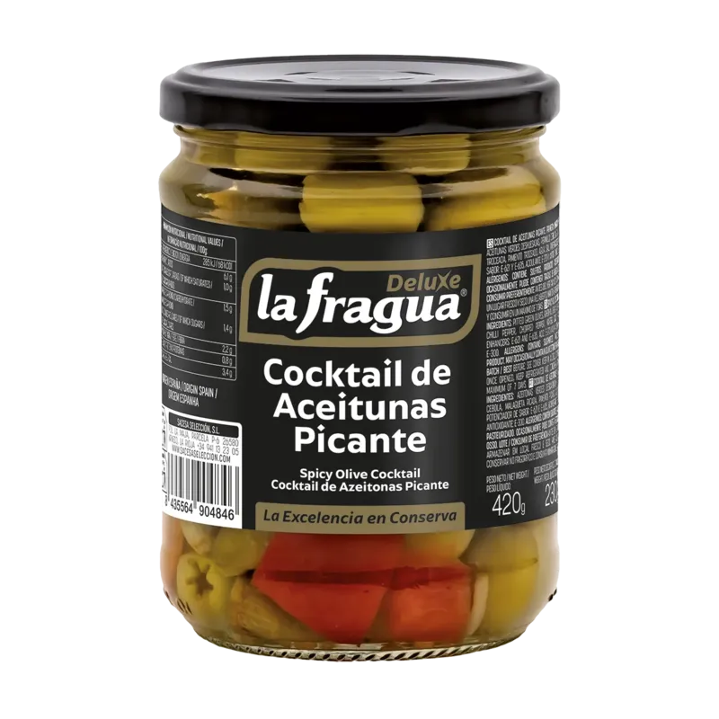 Cocktail de Aceitunas Picante I Tarro-445 · 12 unidades · La Fragua