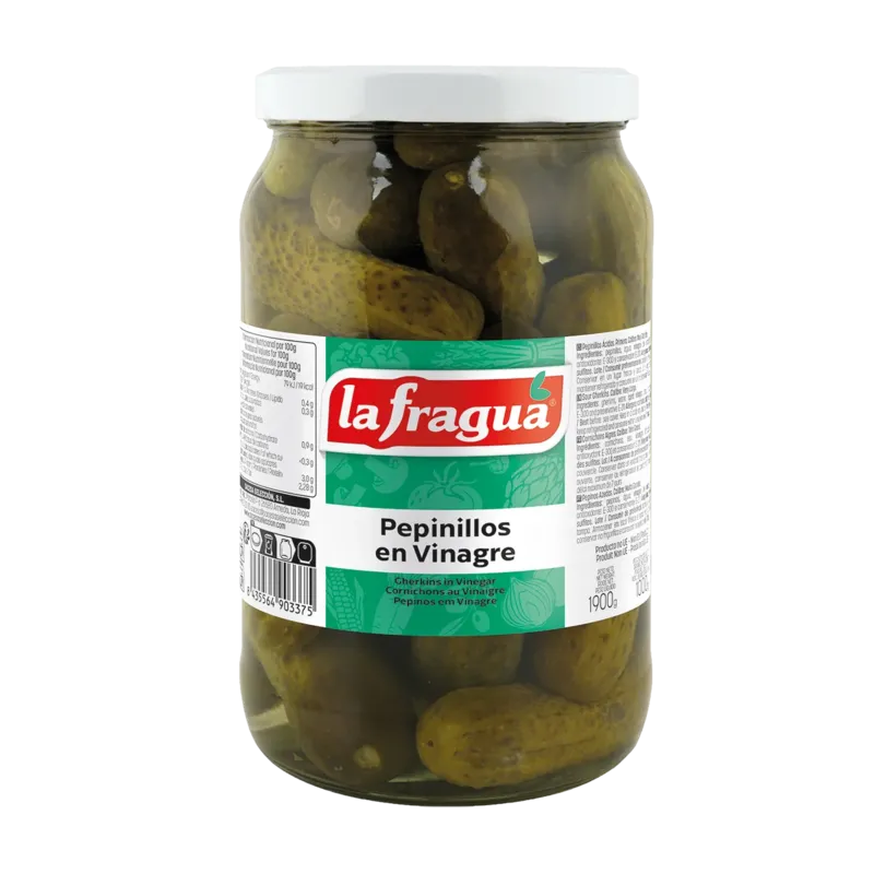 Pepinillos en Vinagre 30-40 I Tarro 1/2 Galón (2 kg) · 6 unidades · La Fragua