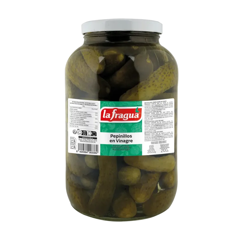 Pepinillos en Vinagre 30/40 I Tarro Galón (5 kg) · 3 unidades · La Fragua