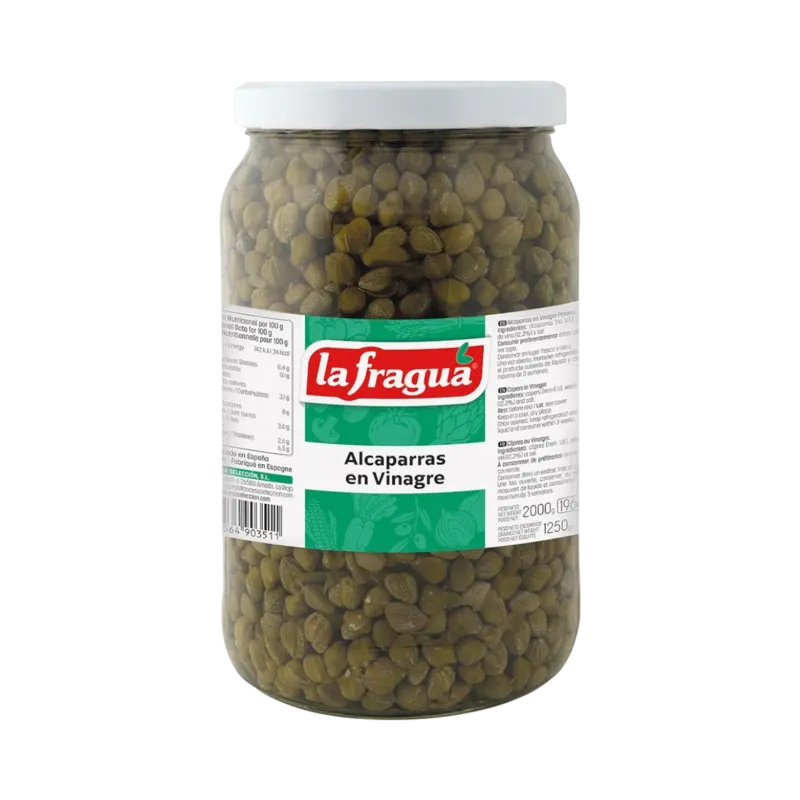 Alcaparras Capote en Vinagre I Tarro 1/2 Galón (2 kg) (9-11 mm) · 6 unidades · La Fragua