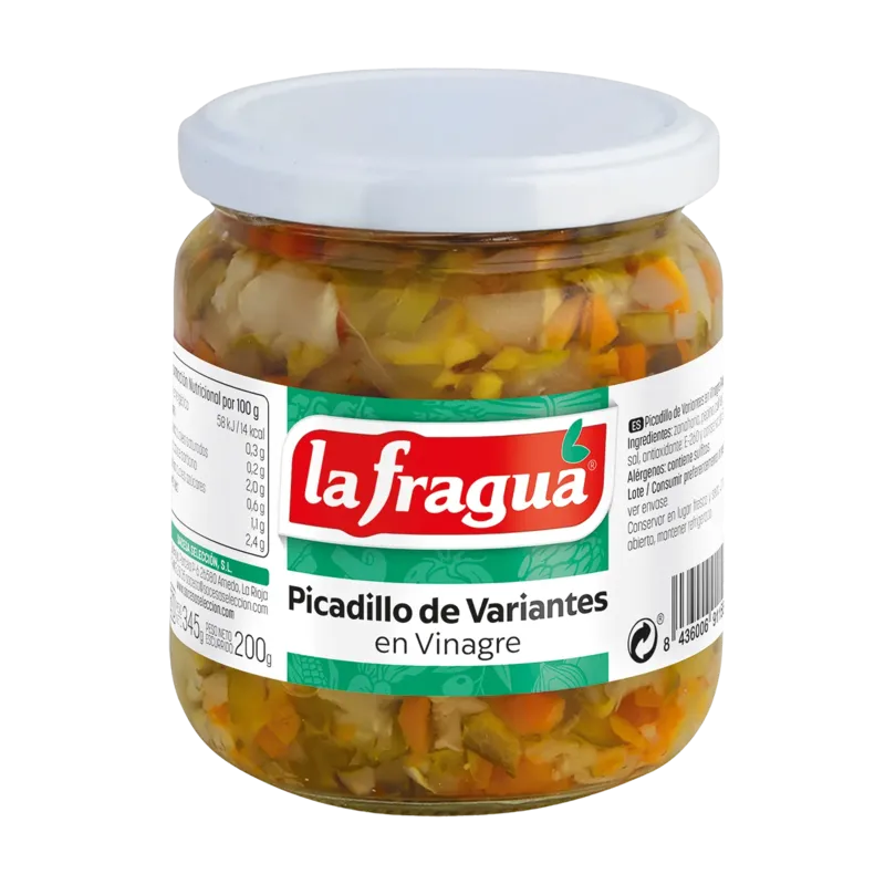 Picadillo de Variantes en Vinagre I Tarro-370 Sabor Anchoa · 12 unidades · La Fragua