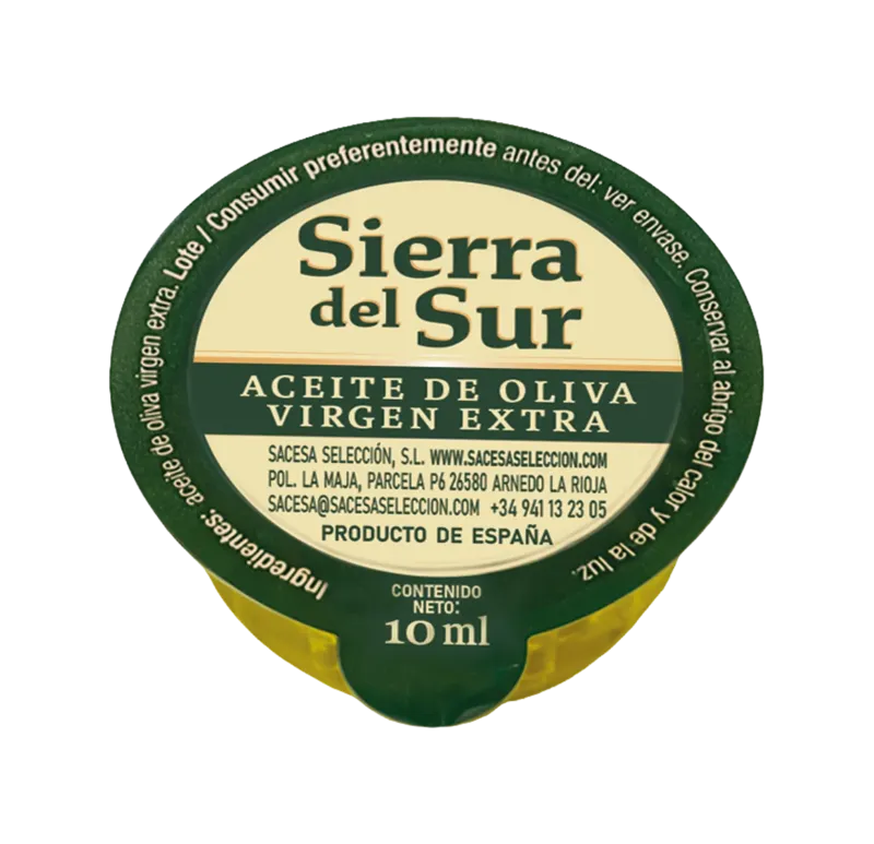 Aceite de Oliva Virgen Extra Monodosis 10 ml Acidez: <= 0,8º · 340 unidades · La Fragua