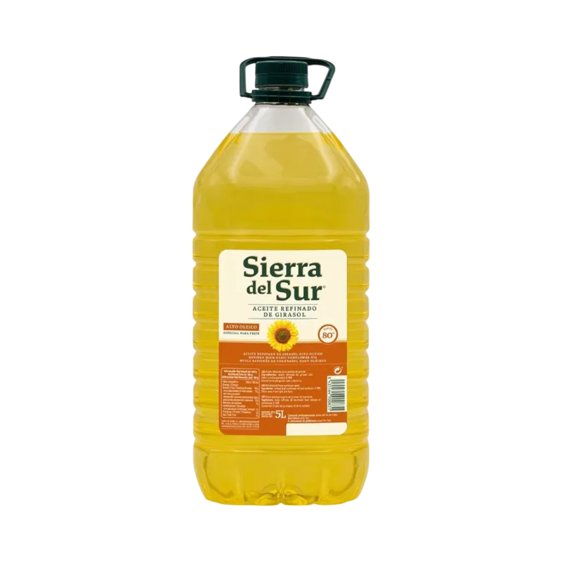 Aceite de Girasol Alto Oleico 80% Premium PET 5 L Acidez: <= 0,2º · 3 unidades · La Fragua