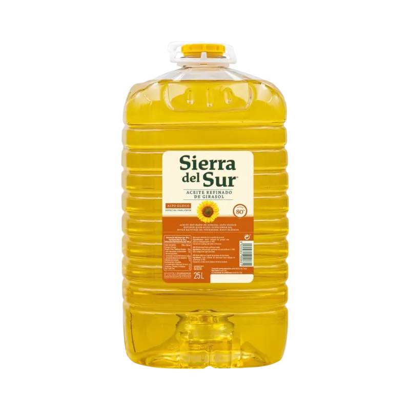Aceite de Girasol Alto Oleico 80% Premium PET 25 L Acidez: <= 0,2º · La Fragua