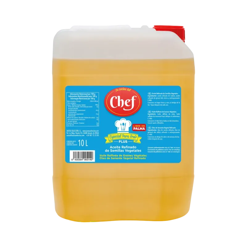 Aceite Freidora Doble Rendimiento Plus Garrafa 10 L (Aceite Refinado de Girasol para Freír) · La Fragua