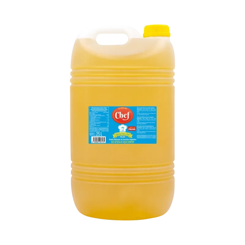 Aceite Freidora Doble Rendimiento Plus Garrafa 25 L (Aceite Refinado de Girasol para Freír) · La Fragua