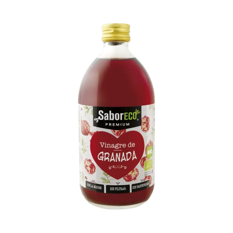Vinagre de Granada Sin Filtrar BIO Botella 500 ml (con la Madre) · 12 unidades · La Fragua