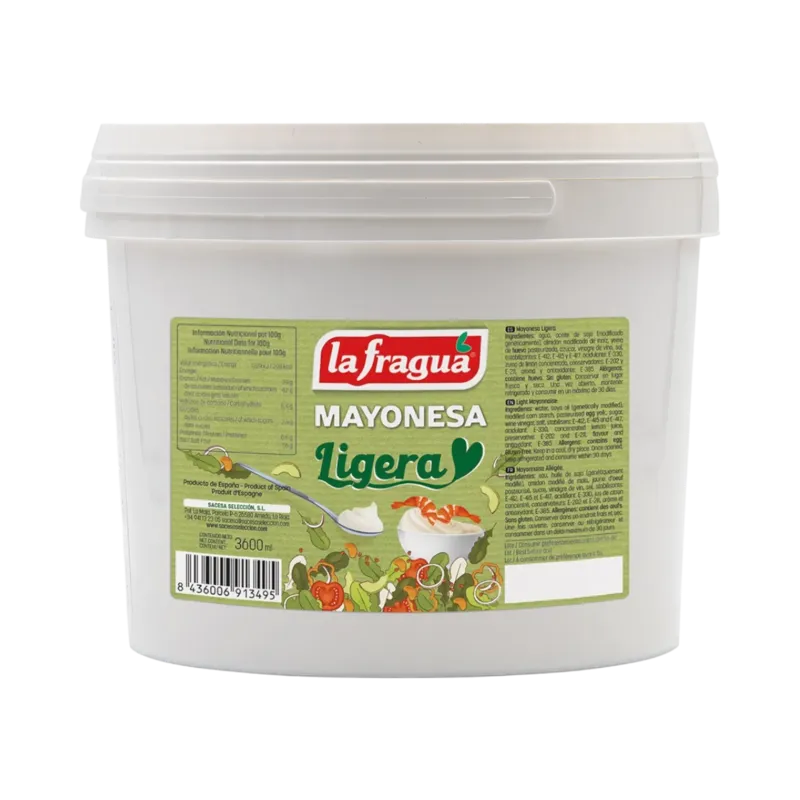 Mayonesa Ligera (33% Aceite) Cubo 4 kg · 4 unidades · La Fragua