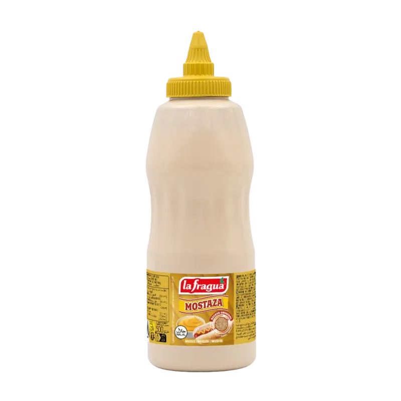 Mostaza Biberón 500 g Tapón giratorio · 12 unidades · La Fragua