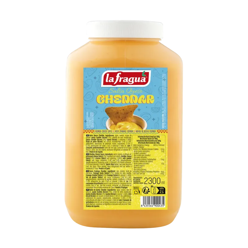 Salsa Queso Cheddar Garrafa 2 kg · 4 unidades · La Fragua