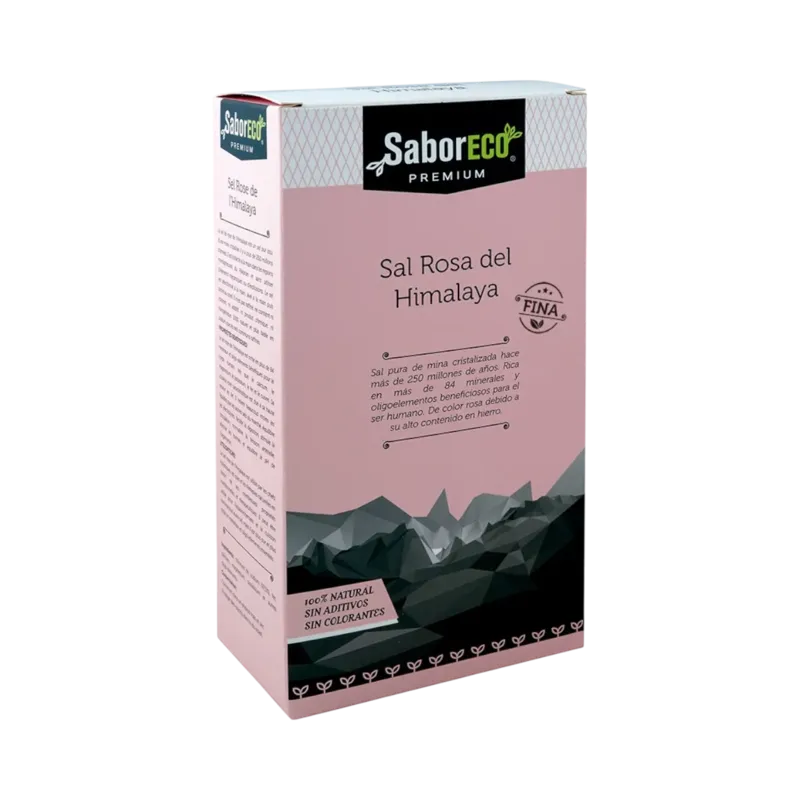 Sal Gema Rosa Fina del Himalaya Caja 1 kg · 6 unidades · La Fragua