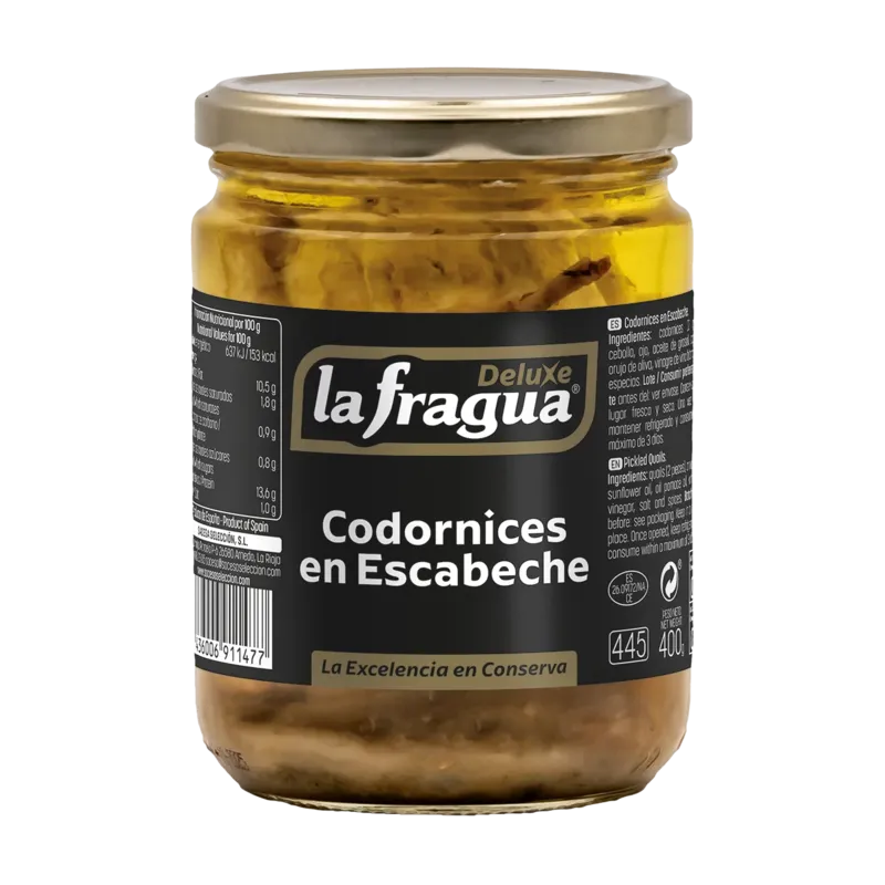 Codornices en Escabeche Tarro-445 (2 Piezas) · 12 unidades · La Fragua