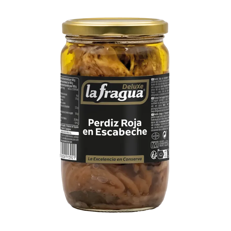 Perdiz Roja en Escabeche Tarro-720 (1 Pieza) · 12 unidades · La Fragua